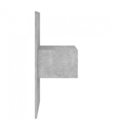 vidaXL Bed Headboard with Cabinets Concrete Grey Engineered Wood — Model: one drawer — V0671954300