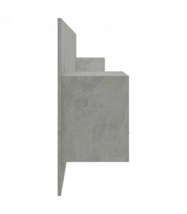 vidaXL Bed Headboard with Cabinets Concrete Grey Engineered Wood — Model: one drawer and one shelf — V0671954302