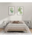 vidaXL Bed Headboard with Cabinets Concrete Grey Engineered Wood — Model: two drawers — V0671954305