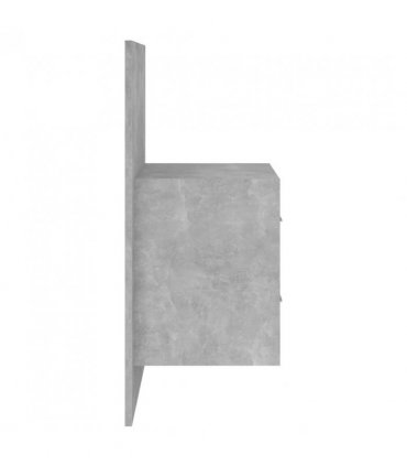 vidaXL Bed Headboard with Cabinets Concrete Grey Engineered Wood — Model: two drawers — V0671954305