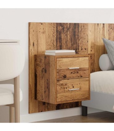 vidaXL Headboard with Cabinet 3 pcs Old Wood Engineered Wood — Model: Two drawers — V0671954308