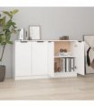 vidaXL Sideboards 2 pcs White 60x30x70 cm Engineered Wood