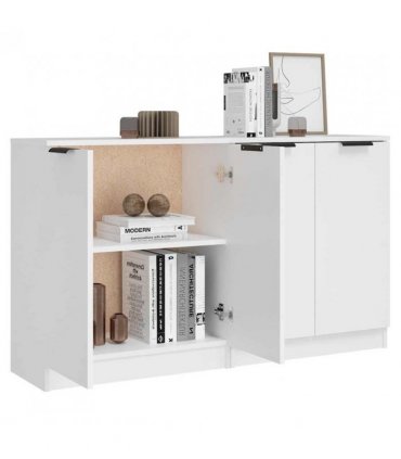 vidaXL Sideboards 2 pcs White 60x30x70 cm Engineered Wood
