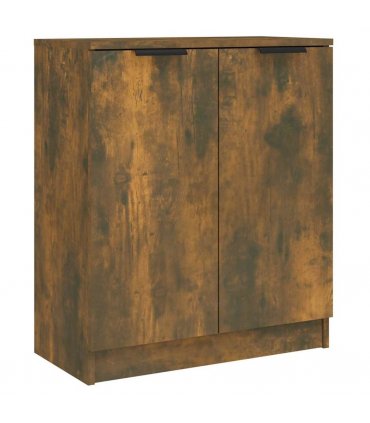 vidaXL Sideboards 2 pcs Smoked Oak 60x30x70 cm Engineered Wood