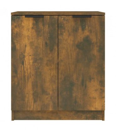 vidaXL Sideboards 2 pcs Smoked Oak 60x30x70 cm Engineered Wood