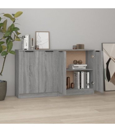 vidaXL Sideboards 2 pcs Grey Sonoma 60x30x70 cm Engineered Wood
