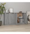 vidaXL Sideboards 2 pcs Grey Sonoma 60x30x70 cm Engineered Wood