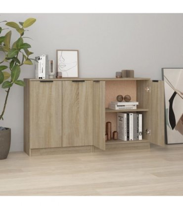 vidaXL Sideboards 2 pcs Sonoma Oak 60x30x70 cm Engineered Wood