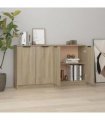 vidaXL Sideboards 2 pcs Sonoma Oak 60x30x70 cm Engineered Wood