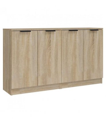 vidaXL Sideboards 2 pcs Sonoma Oak 60x30x70 cm Engineered Wood