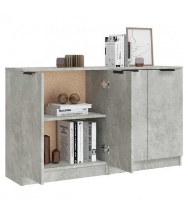 vidaXL Sideboards 2 pcs Concrete Grey 60x30x70 cm Engineered Wood