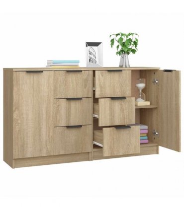 vidaXL Sideboards 2 pcs Sonoma Oak 60x30x70 cm Engineered Wood — V0671954332