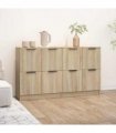 vidaXL Sideboards 2 pcs Sonoma Oak 60x30x70 cm Engineered Wood — V0671954341