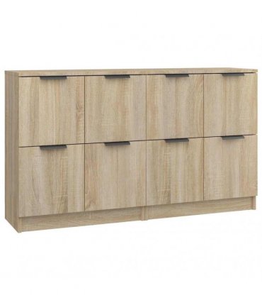 vidaXL Sideboards 2 pcs Sonoma Oak 60x30x70 cm Engineered Wood — V0671954341