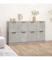 vidaXL Sideboards 2 pcs Concrete Grey 60x30x70 cm Engineered Wood — V0671954343