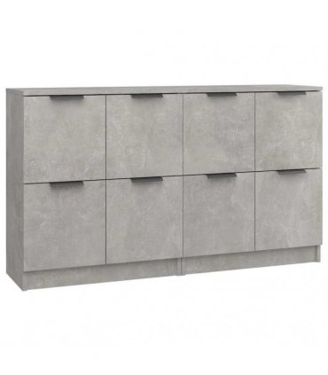 vidaXL Sideboards 2 pcs Concrete Grey 60x30x70 cm Engineered Wood — V0671954343