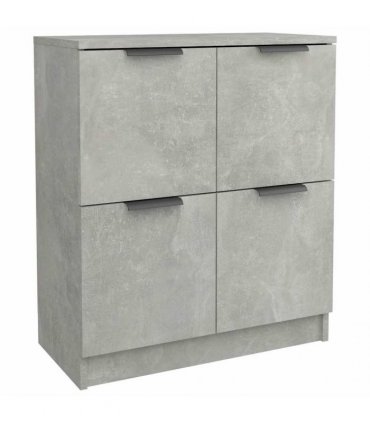 vidaXL Sideboards 2 pcs Concrete Grey 60x30x70 cm Engineered Wood — V0671954343