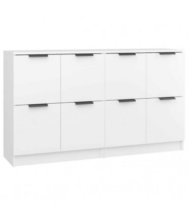 vidaXL Sideboards 2 pcs White 60x30x70 cm Engineered Wood — V0671954345