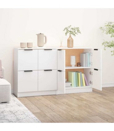 vidaXL Sideboards 2 pcs White 60x30x70 cm Engineered Wood — V0671954345
