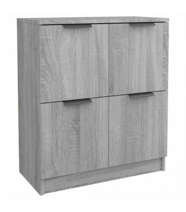 vidaXL Sideboards 2 pcs Grey Sonoma 60x30x70 cm Engineered Wood — V0671954346