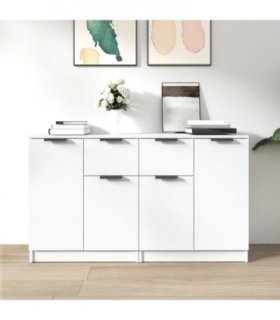vidaXL Sideboards 2 pcs White 60x30x70 cm Engineered Wood — V0671954347