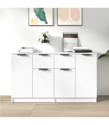 vidaXL Sideboards 2 pcs White 60x30x70 cm Engineered Wood — V0671954347