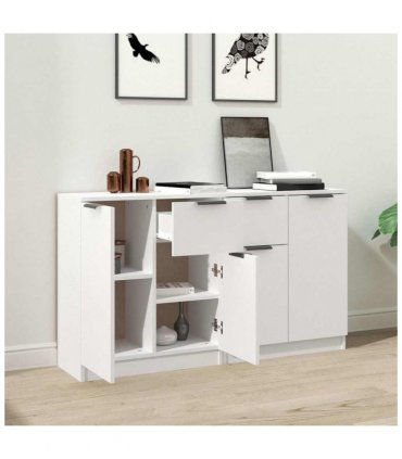 vidaXL Sideboards 2 pcs White 60x30x70 cm Engineered Wood — V0671954347