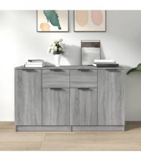 vidaXL Sideboards 2 pcs Grey Sonoma 60x30x70 cm Engineered Wood — V0671954348