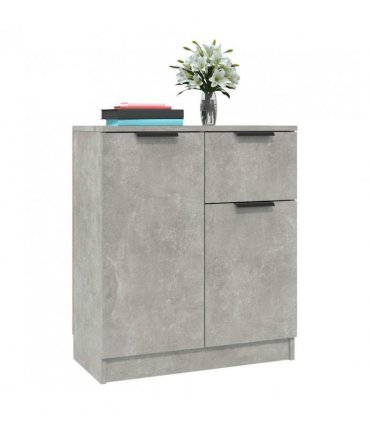 vidaXL Sideboards 2 pcs Concrete Grey 60x30x70 cm Engineered Wood — V0671954352