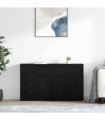 vidaXL Sideboards 2 pcs Black Oak 60 x 30 x 70 cm Engineered Wood