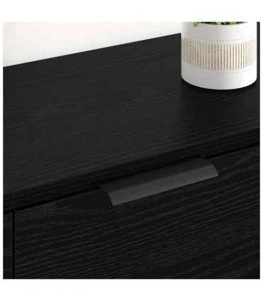 vidaXL Sideboards 2 pcs Black Oak 60 x 30 x 70 cm Engineered Wood