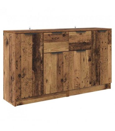 vidaXL Sideboards 2 pcs Old Wood 60 x 30 x 70 cm Engineered Wood