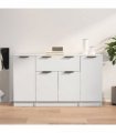 vidaXL Sideboards 3 pcs White Engineered Wood