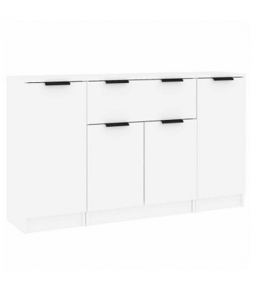 vidaXL Sideboards 3 pcs White Engineered Wood