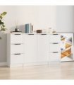 vidaXL Sideboards 3 pcs White Engineered Wood — V0671954370