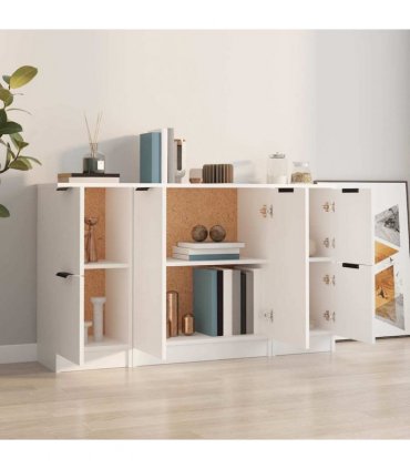 vidaXL Sideboards 3 pcs White Engineered Wood — V0671954376