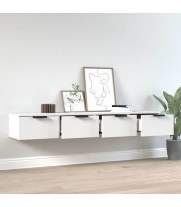 vidaXL Wall Cabinets 2 pcs White 68x30x20 cm Engineered Wood