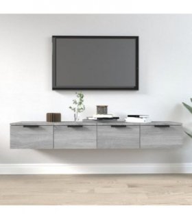 vidaXL Wall Cabinets 2 pcs Grey Sonoma 68x30x20 cm Engineered Wood