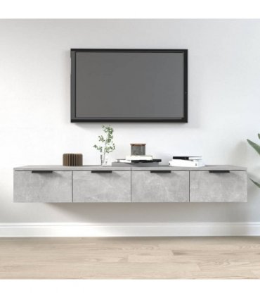 vidaXL Wall Cabinets 2 pcs Concrete Grey 68x30x20 cm Engineered Wood