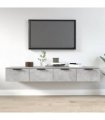 vidaXL Wall Cabinets 2 pcs Concrete Grey 68x30x20 cm Engineered Wood