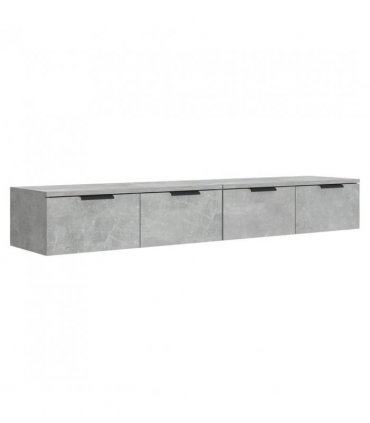 vidaXL Wall Cabinets 2 pcs Concrete Grey 68x30x20 cm Engineered Wood