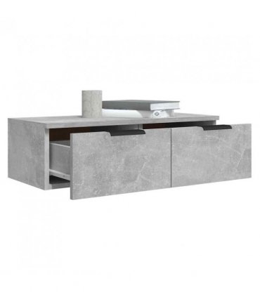 vidaXL Wall Cabinets 2 pcs Concrete Grey 68x30x20 cm Engineered Wood
