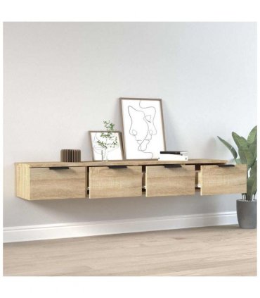 vidaXL Wall Cabinets 2 pcs Sonoma Oak 68x30x20 cm Engineered Wood