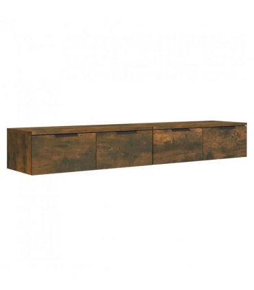vidaXL Wall Cabinets 2 pcs Smoked Oak 68x30x20 cm Engineered Wood