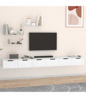 vidaXL Wall Cabinets 2 pcs White 102x30x20 cm Engineered Wood