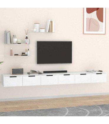 vidaXL Wall Cabinets 2 pcs White 102x30x20 cm Engineered Wood