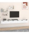 vidaXL Wall Cabinets 2 pcs White 102x30x20 cm Engineered Wood