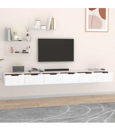 vidaXL Wall Cabinets 2 pcs White 102x30x20 cm Engineered Wood