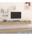 vidaXL Wall Cabinets 2 pcs Sonoma Oak 102x30x20 cm Engineered Wood