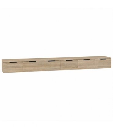 vidaXL Wall Cabinets 2 pcs Sonoma Oak 102x30x20 cm Engineered Wood